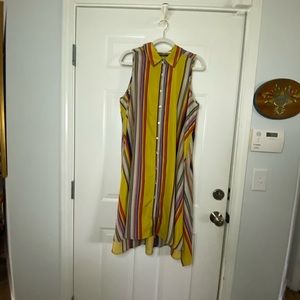 🎬EUC! Striped Mlle Gabrielle Button Up Dress🎬